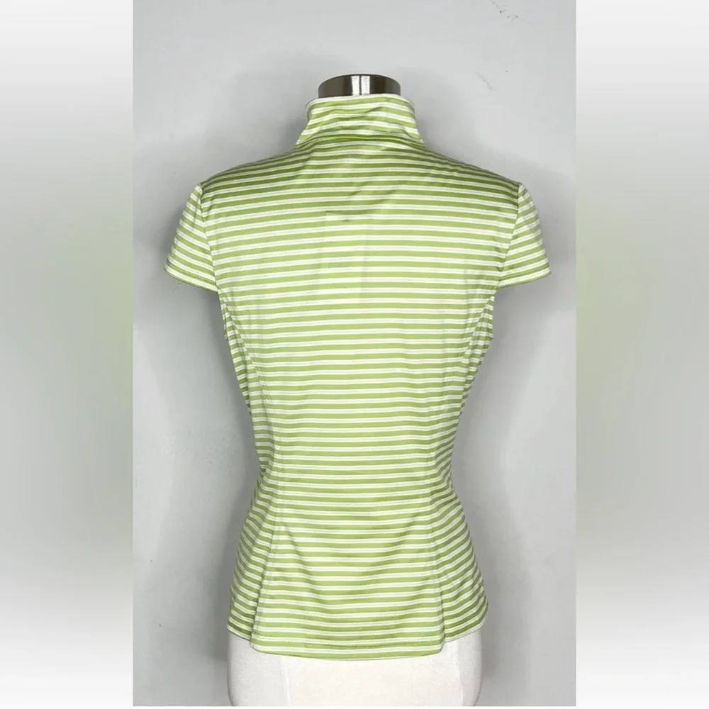 Lafayette 148 New York Cap Sleev Stripped Top. Size: M - Picture 3 of 7